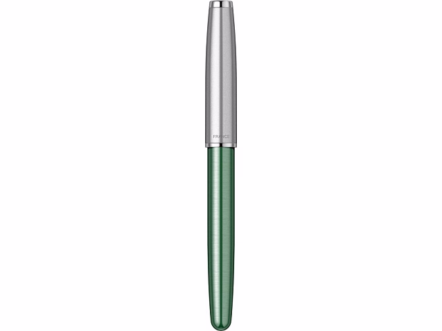 Ручка-роллер Parker Sonnet Essentials Green SB Steel CT, цвет чернил black, перо: F, в подарочной упаковке.
