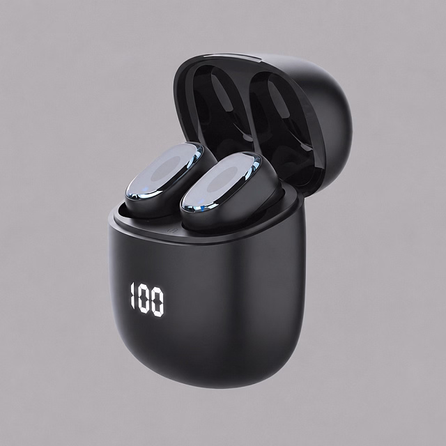 Беспроводные наушники с микрофоном Air Buds Pro, TWS, BT 5.3, LED, 300 мАч, черный, Deppa Беспроводные наушники с микрофоном Air Buds Pro, TWS, BT 5.3, LED, 300 мАч, черный, Deppa
