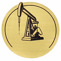 Шильд-наклейка нефть, золото