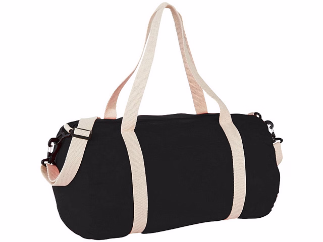 Хлопковая сумка Barrel Duffel, черный/бежевый Хлопковая сумка Barrel Duffel, черный/бежевый