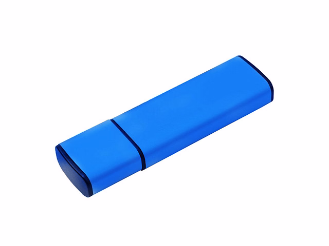 USB-флешка металлическая на 16ГБ с колпачком, синий USB-флешка металлическая на 16ГБ с колпачком, синий