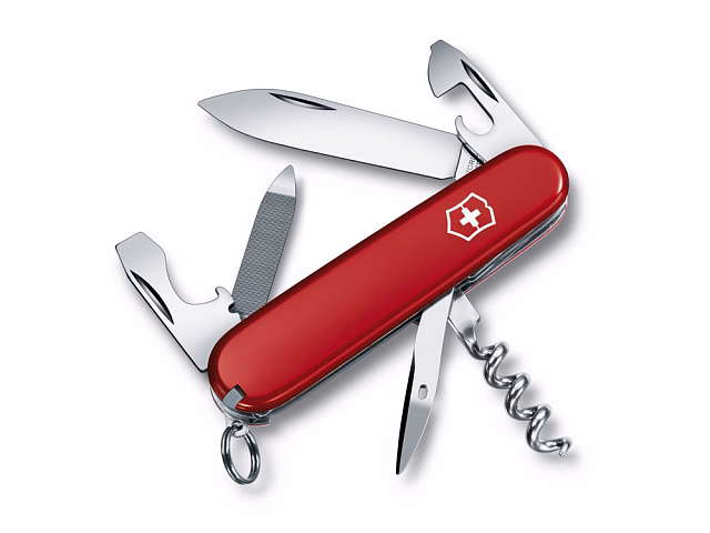 Нож перочинный VICTORINOX Sportsman, 84 мм, 13 функций, красный Нож перочинный VICTORINOX Sportsman, 84 мм, 13 функций, красный