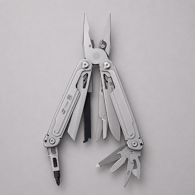 Мультитул Stinger, 113 х 22 мм, 21 функция, сталь, серебристый, в картонной коробке, в комплекте нейлоновый чехол
