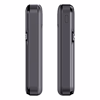 Внешний аккумулятор (powerbank) «Lumen», софт тач, 10 000 mAH, с тремя зарядными шнурами, 22,5W super fast charge, Power Delivery (PD) 20W (dfnn), QC3.0, черный