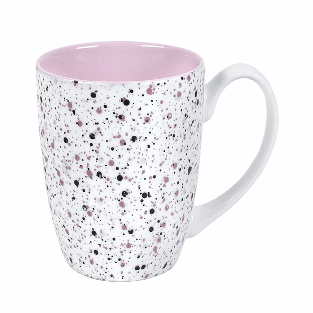 Кружка TERRAZZO, белый с розовым, 330мл, фарфор Кружка TERRAZZO, белый с розовым, 330мл, фарфор