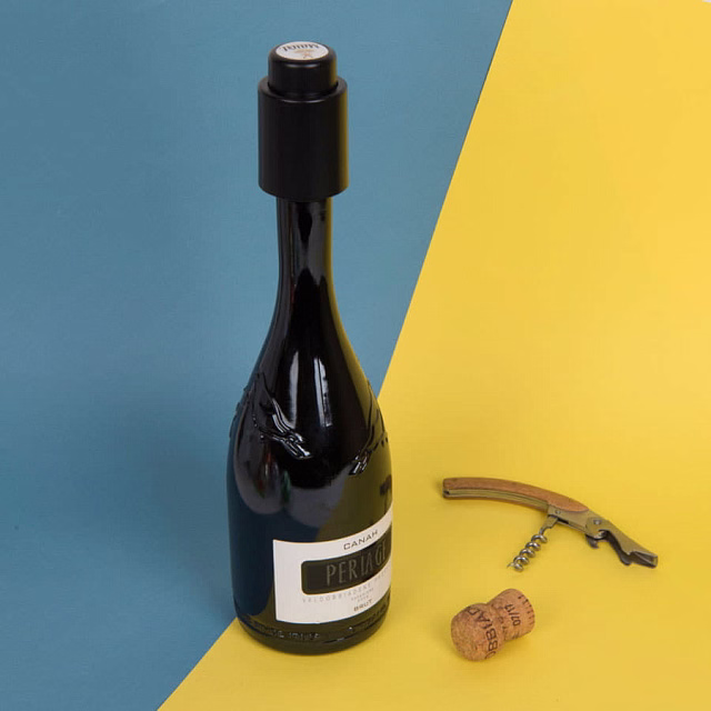Вакуумная пробка для вина WINERY, 4,5х7 см , пластик,черный Вакуумная пробка для вина WINERY, 4,5х7 см , пластик,черный