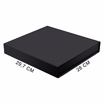 Подарочная коробка, размер 29,7*28,0*4,5 см, Solution Prestige Magnum Fabrique с магнитным клапаном без ложемента, черная