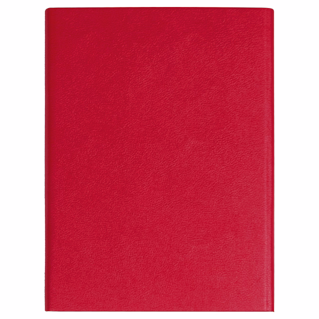Ежедневник Alfa Bird Petrus A5, красный с неокрашенным срезом, недатированный, в твердой обложке с металлическим элементом