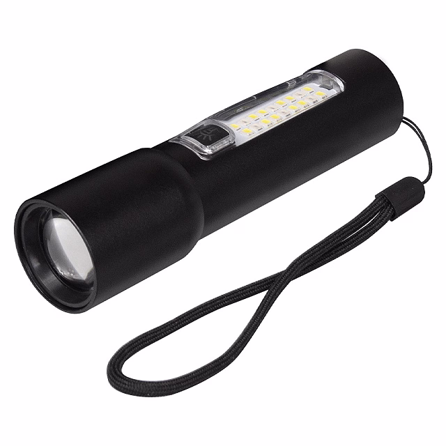 Фонарь Tools Ghent, алюминиевый, аккумуляторный, с зарядкой type-c, черный