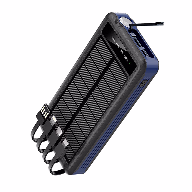 Внешний аккумулятор Xyron с солнечной панелью, 10000 mAh, синий