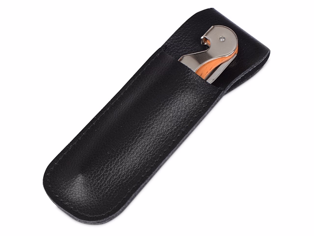 Футляр для штопора Leather Case из натуральной кожи, черный Футляр для штопора Leather Case из натуральной кожи, черный