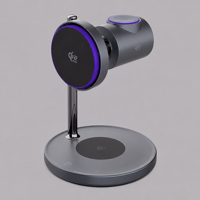 Беспроводная зарядная станция 3 в 1 QI2.2 Max Power, Серая, Deppa Беспроводная зарядная станция 3 в 1 QI2.2 Max Power, Серая, Deppa
