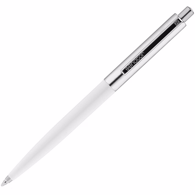 Ручка шариковая Senator Point Metal, белая Ручка шариковая Senator Point Metal, белая