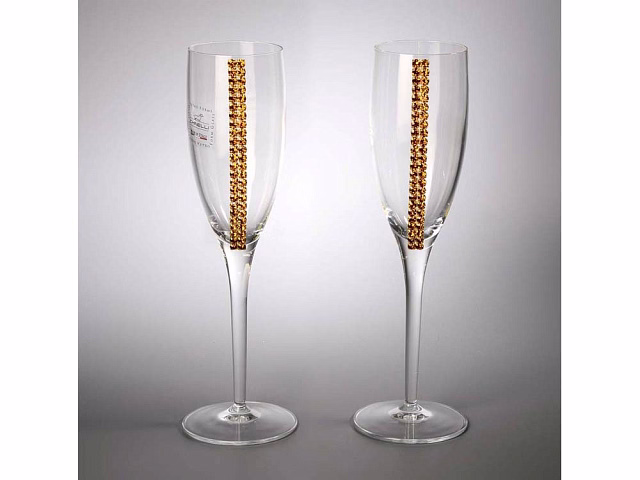 Бокалы для шампанского с кристаллами Swarovski Chinelli Бокалы для шампанского с кристаллами Swarovski Chinelli