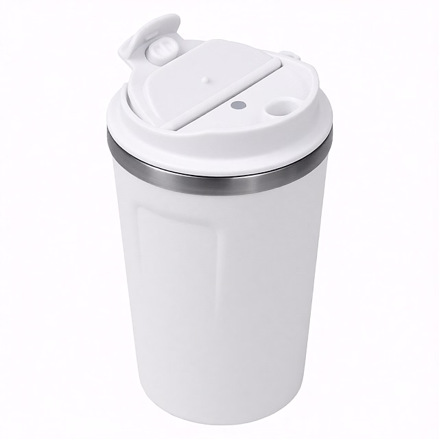 Термокружка Zencup вакуумная, стальная, 380 мл, белая