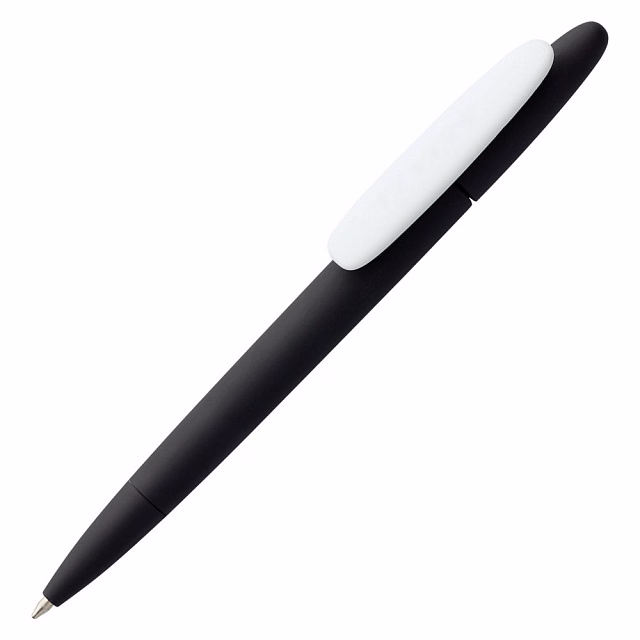 Ручка шариковая Prodir DS5 TRR-P Soft Touch, черная с белым Ручка шариковая Prodir DS5 TRR-P Soft Touch, черная с белым
