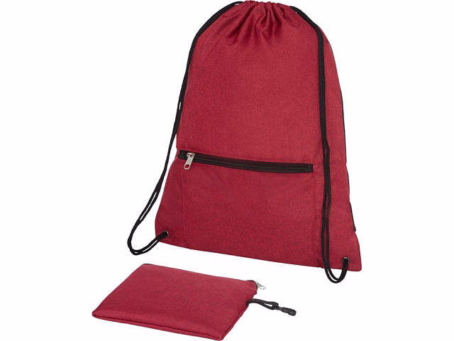 Складной рюкзак со шнурком Hoss, heather dark red Складной рюкзак со шнурком Hoss, heather dark red