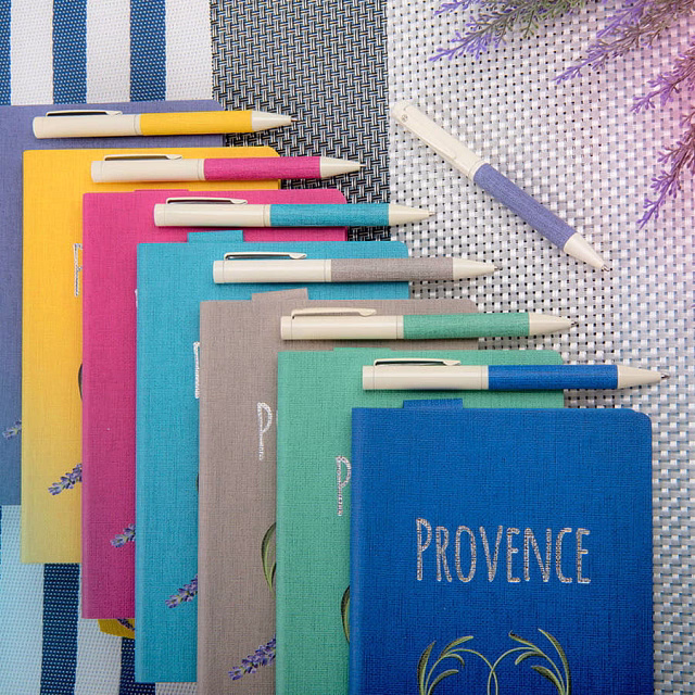PROVENCE, ручка шариковая, хром/голубой, металл, PU PROVENCE, ручка шариковая, хром/голубой, металл, PU