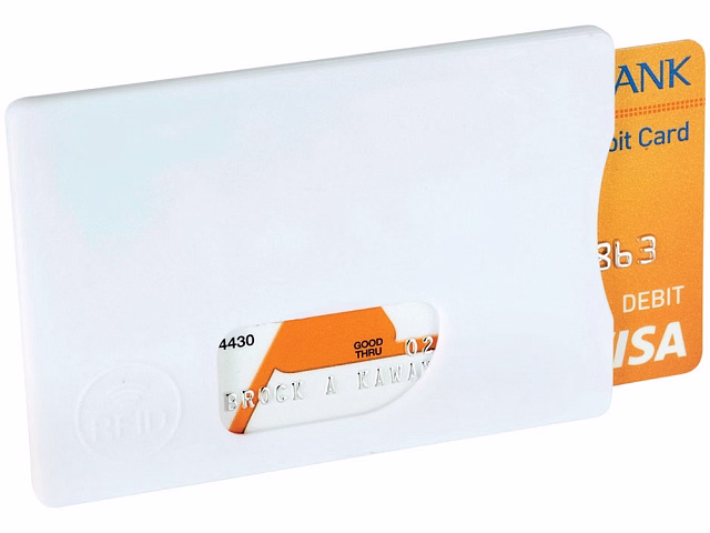 Защитный RFID чехол для кредитной карты, белый Защитный RFID чехол для кредитной карты, белый