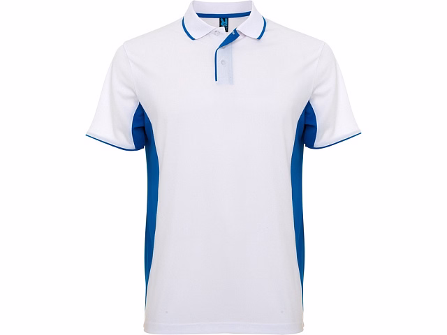 Рубашка поло Montmelo мужская с длинным рукавом, белый/королевский синий Рубашка поло Montmelo мужская с длинным рукавом, белый/королевский синий
