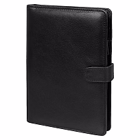 Ежедневник в суперобложке Country Leather Sky A5+ из нат. кожи, черный, недатированный, с магнитным клапаном, с блокнотом в подарочной коробке