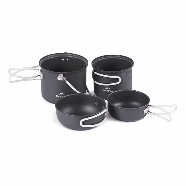 Набор посуды Naturehike NH18T018-G, серый Набор посуды Naturehike NH18T018-G, серый