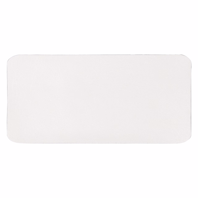 Шеврон Rectangle Cowhide размер 60*30 мм, белый, со скругленными углами Шеврон Rectangle Cowhide размер 60*30 мм, белый, со скругленными углами