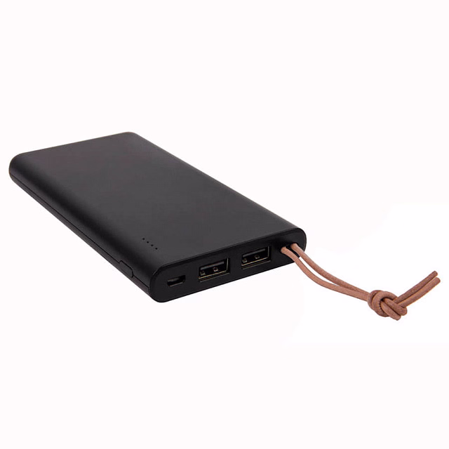 Универсальный аккумулятор STRAP (10000mAh), черный с коричневым, 6,9х13,2х1,5 см, пластик, шт Универсальный аккумулятор STRAP (10000mAh), черный с коричневым, 6,9х13,2х1,5 см, пластик, шт