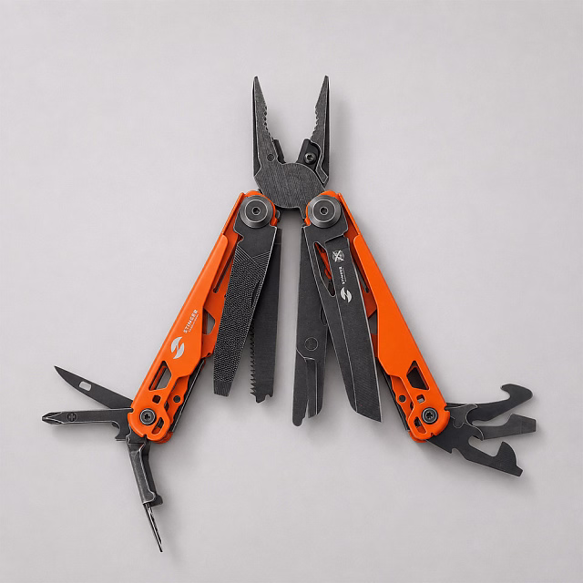 Мультитул Stinger, 107 х 19 мм, 19 функций, сталь, оранжевый корпус, стоунвош, в картонной коробке, в комплекте нейлоновый чехол Мультитул Stinger, 107 х 19 мм, 19 функций, сталь, оранжевый корпус, стоунвош, в картонной коробке, в комплекте нейлоновый чехол