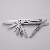 Мультитул Stinger, 92 х 30 мм, 15 функций, нержавеющая сталь, серебристый, в картонной коробке