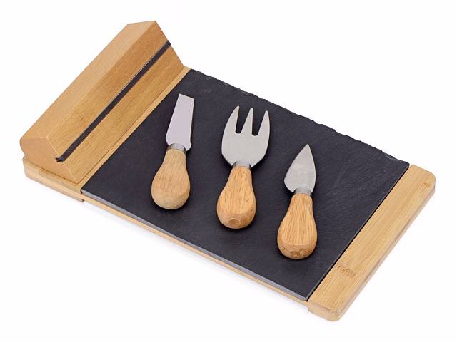 Набор для сыра из сланцевой доски и ножей Bamboo collection Taleggio (Р) Набор для сыра из сланцевой доски и ножей Bamboo collection Taleggio (Р)