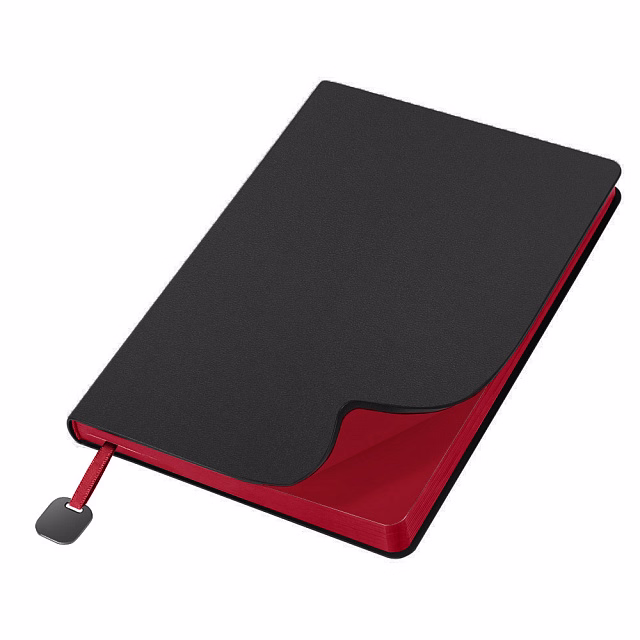 Ежедневник Flexy Velours de Soie Color А5, чернo-красный, недатированный, в гибкой обложке Ежедневник Flexy Velours de Soie Color А5, чернo-красный, недатированный, в гибкой обложке