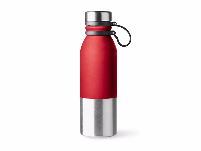Бутылка ALKE из стали 304 с двухцветным корпусом, 850 мл, серебристый/красный Бутылка ALKE из стали 304 с двухцветным корпусом, 850 мл, серебристый/красный